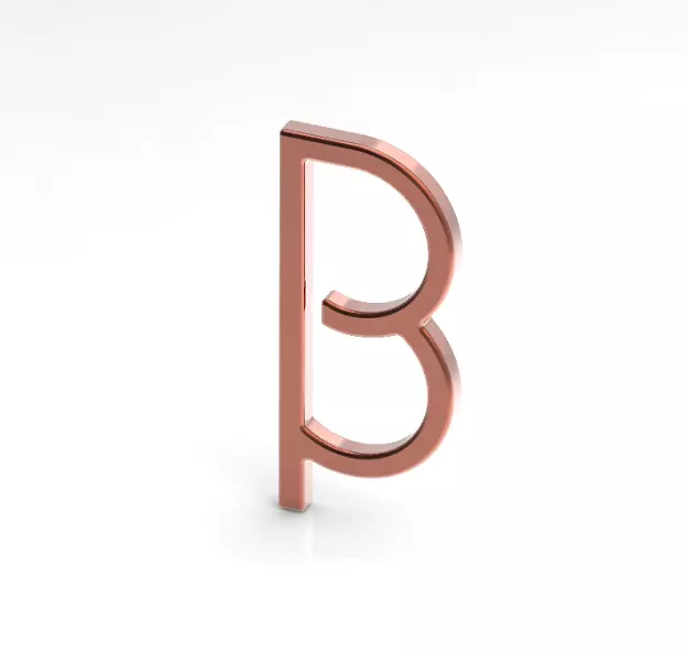 Beta Physics Symbol 3D print model_0