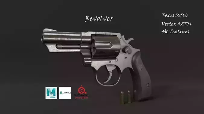 Revolver With Textures