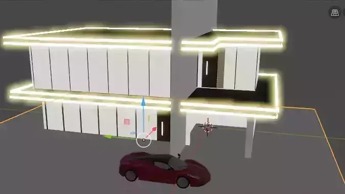 modern house with laferrari