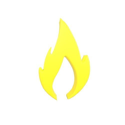 Fire Symbol v10 006 Low-poly 3D model