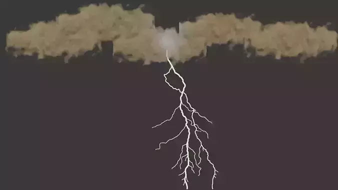 Lightning bolt Free low-poly 3D model