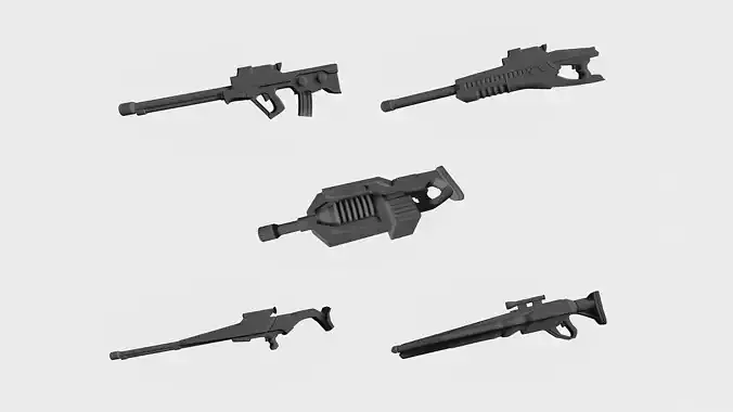Machine-guns from future 3D print model