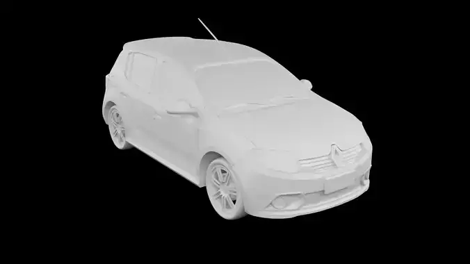 Renault Sandero separated parts STL for 3D printing 