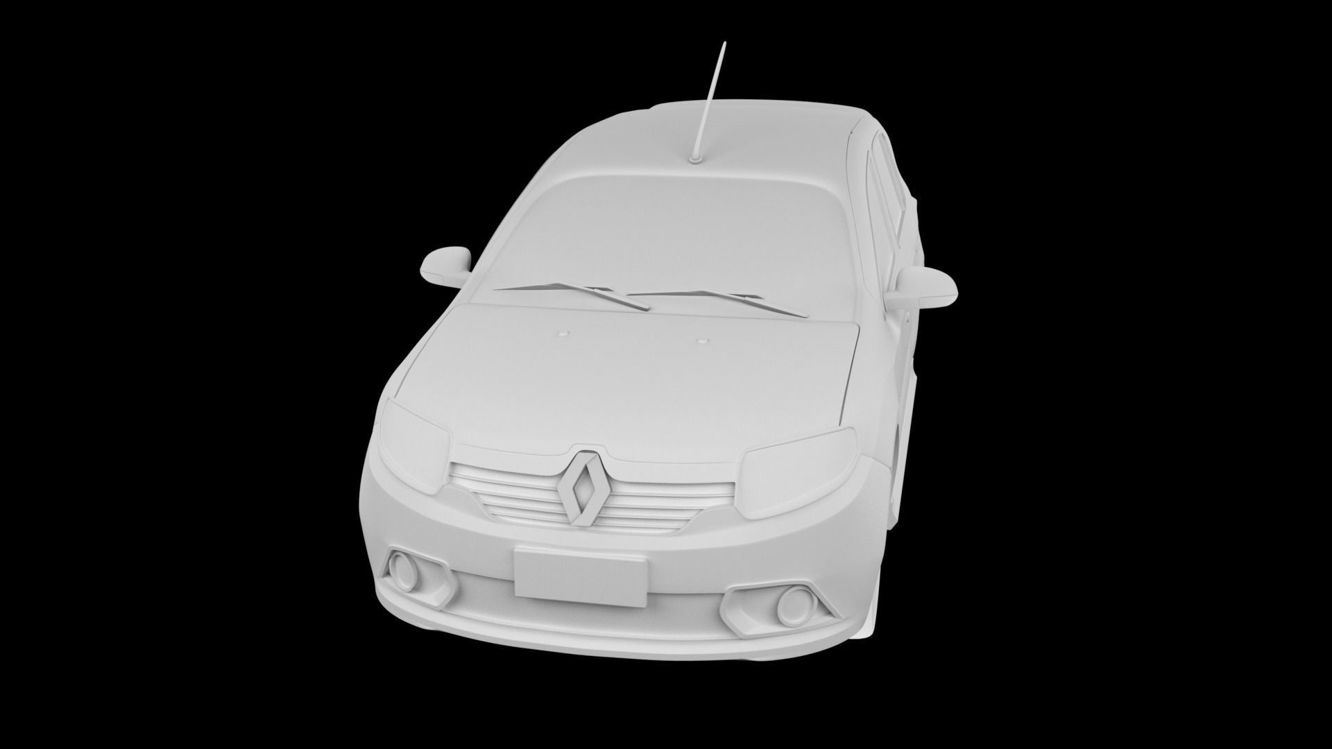 Renault Sandero separated parts STL for 3D printing  3D print model_1