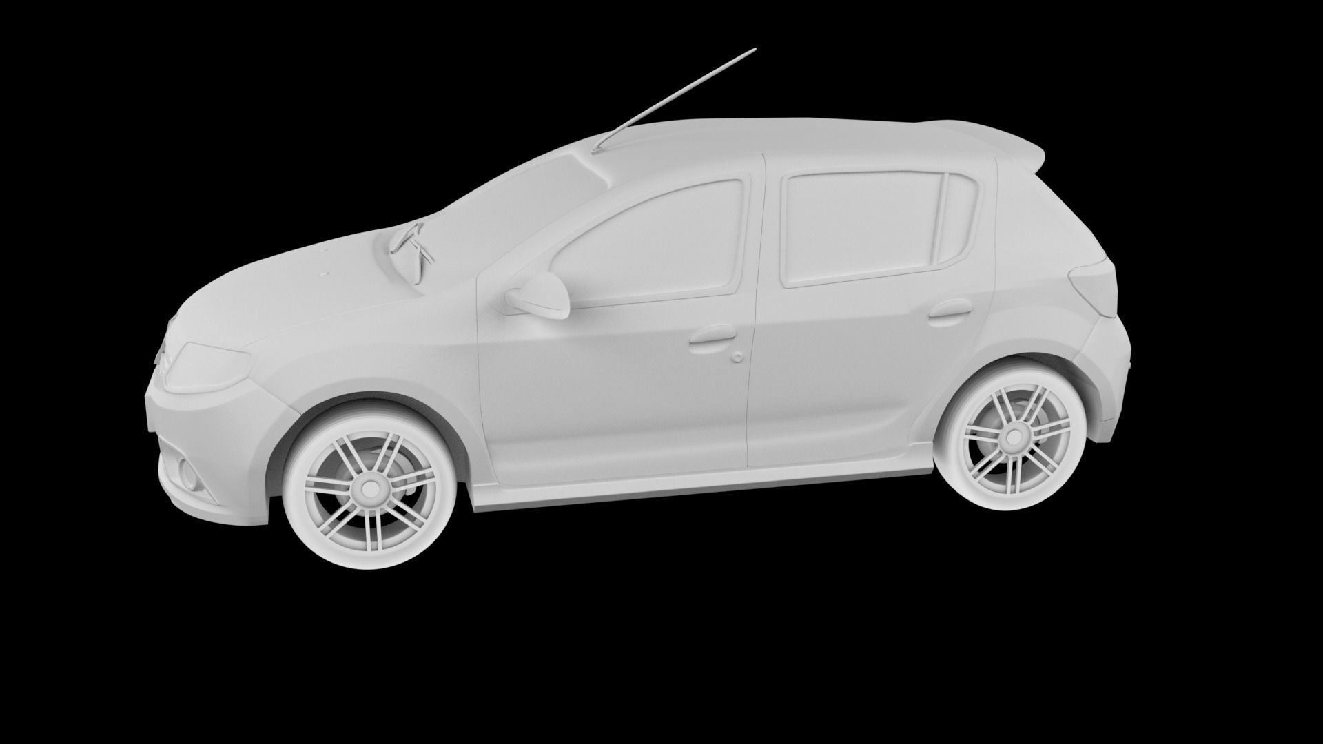 Renault Sandero separated parts STL for 3D printing  3D print model_2