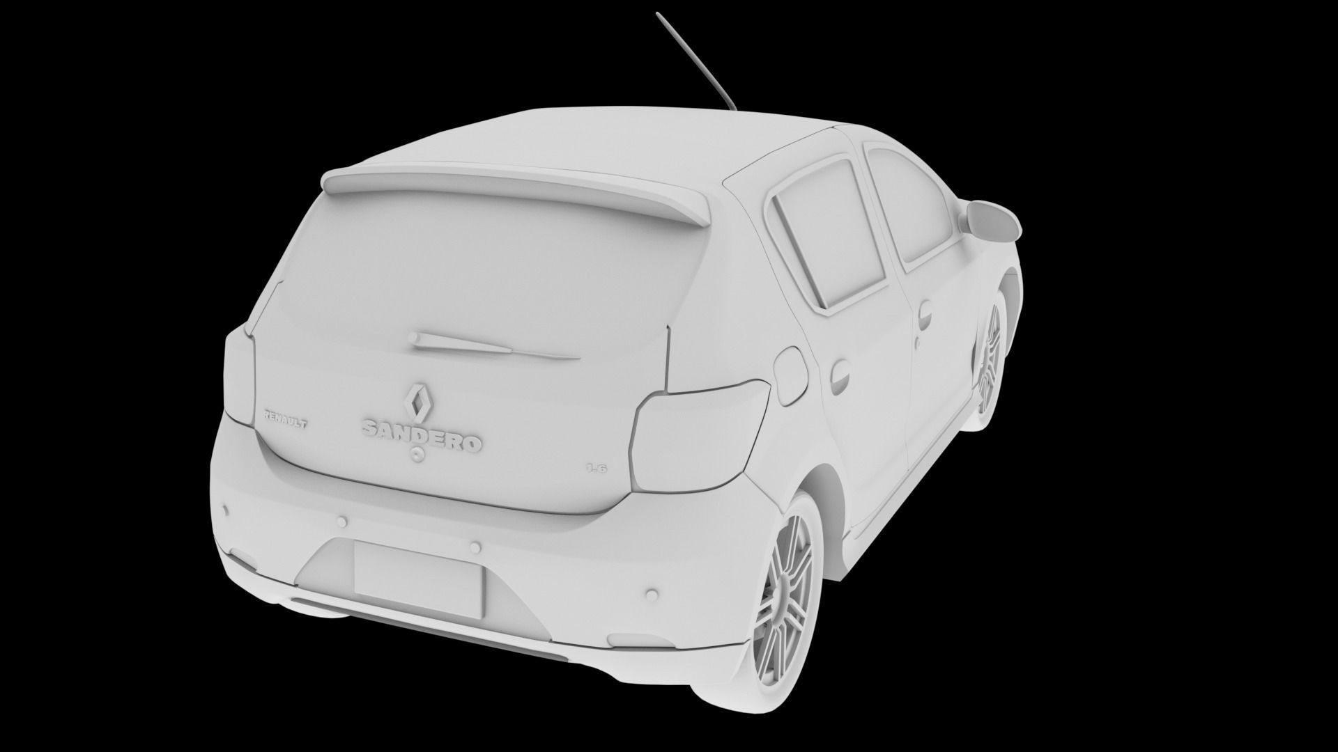 Renault Sandero separated parts STL for 3D printing  3D print model_4