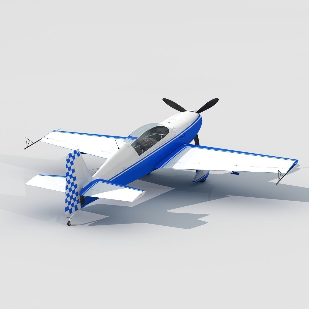Extra 300L Racing Plane 3D model_3