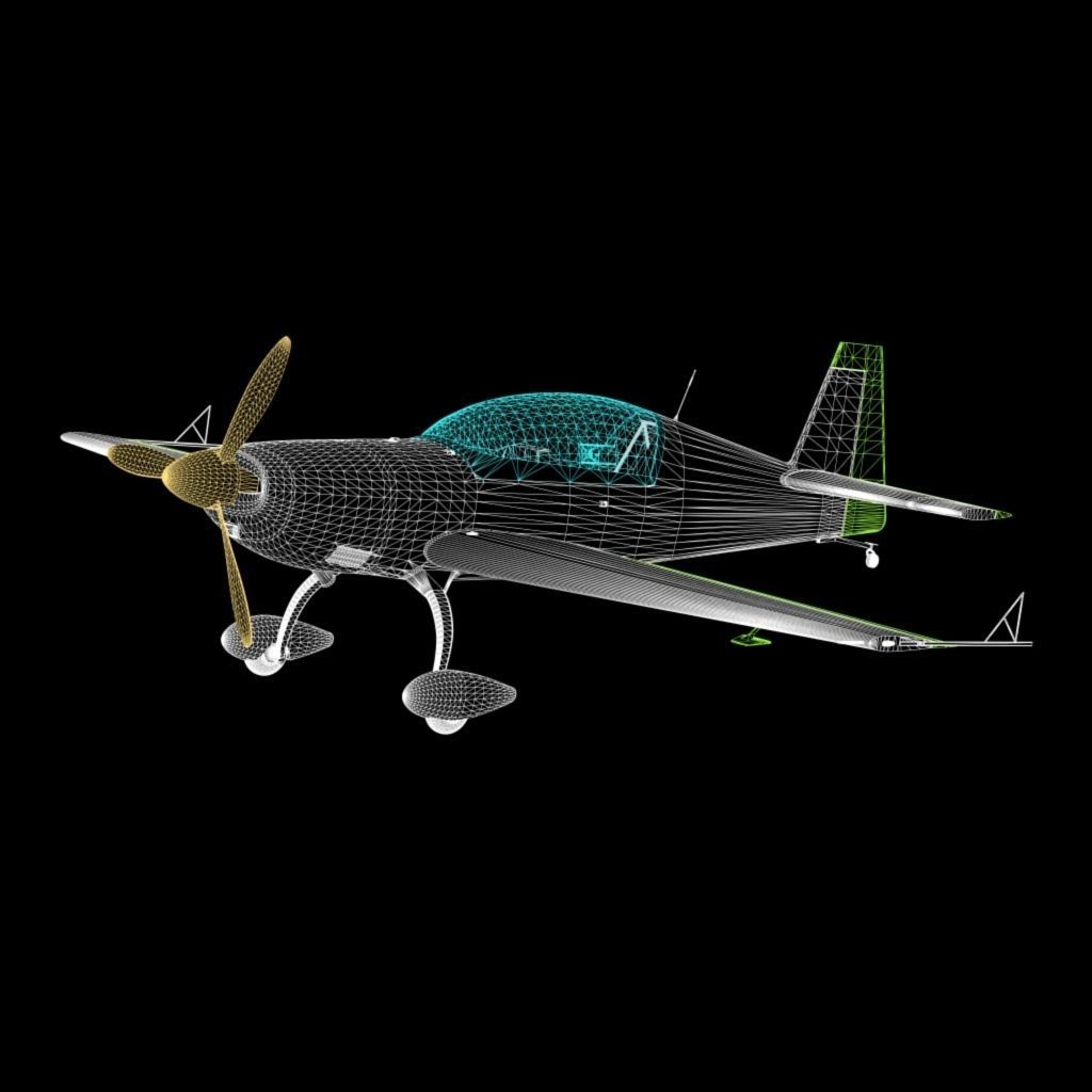 Extra 300L Racing Plane 3D model_5