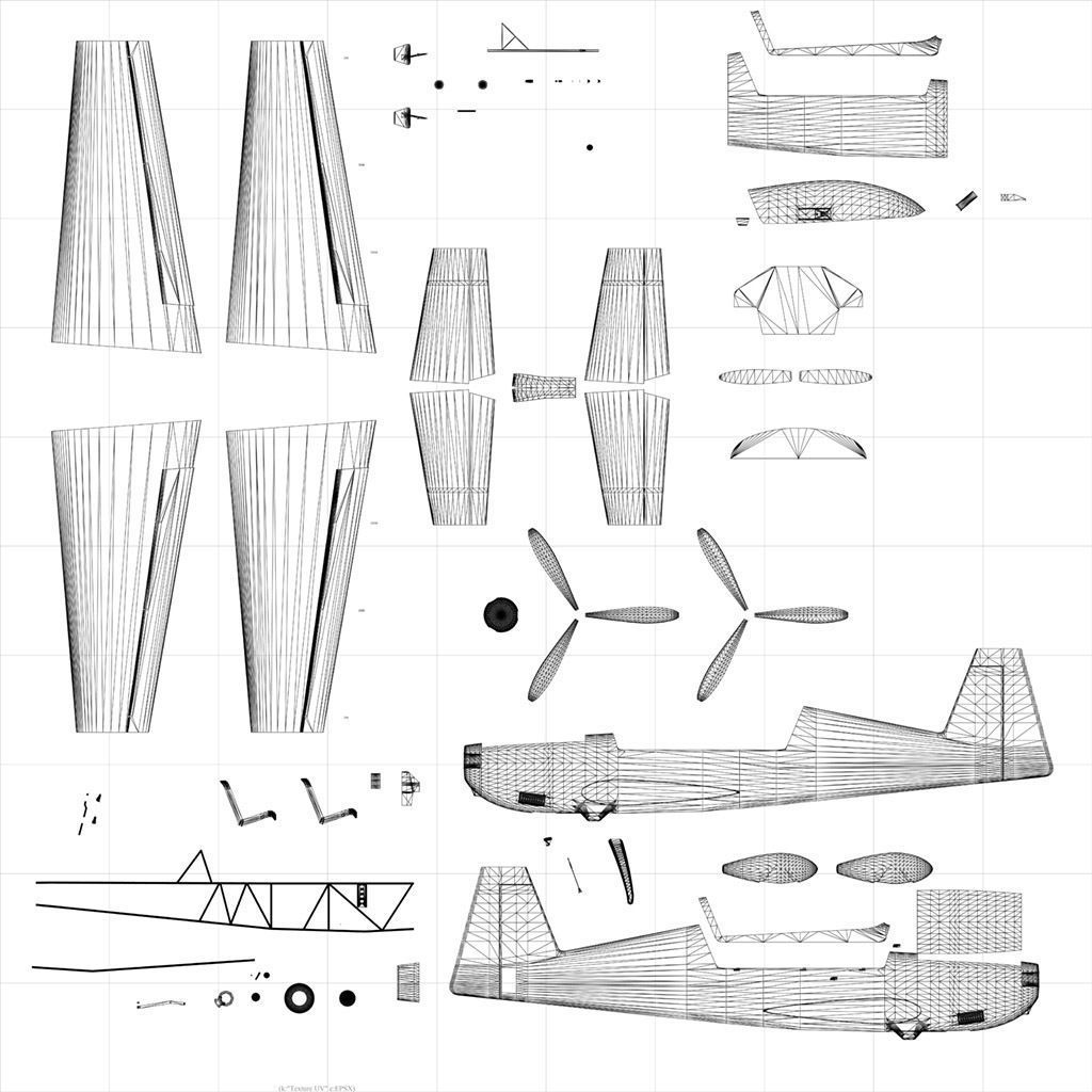 Extra 300L Racing Plane 3D model_11
