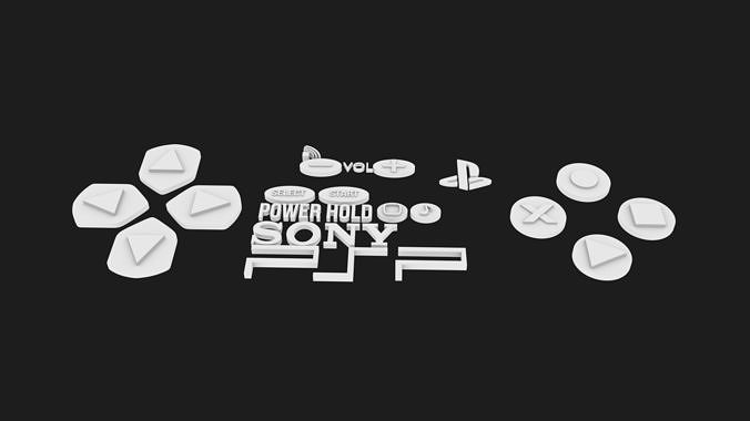 PSP buttons for shelf decoration STL for 3D printing  3D print model