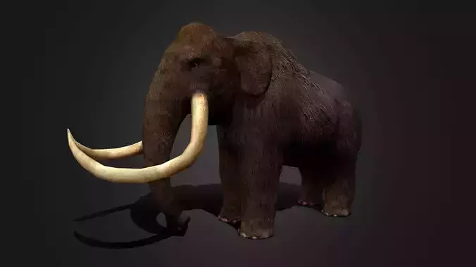 Mammoth - Idle Animated Low-poly 3D model