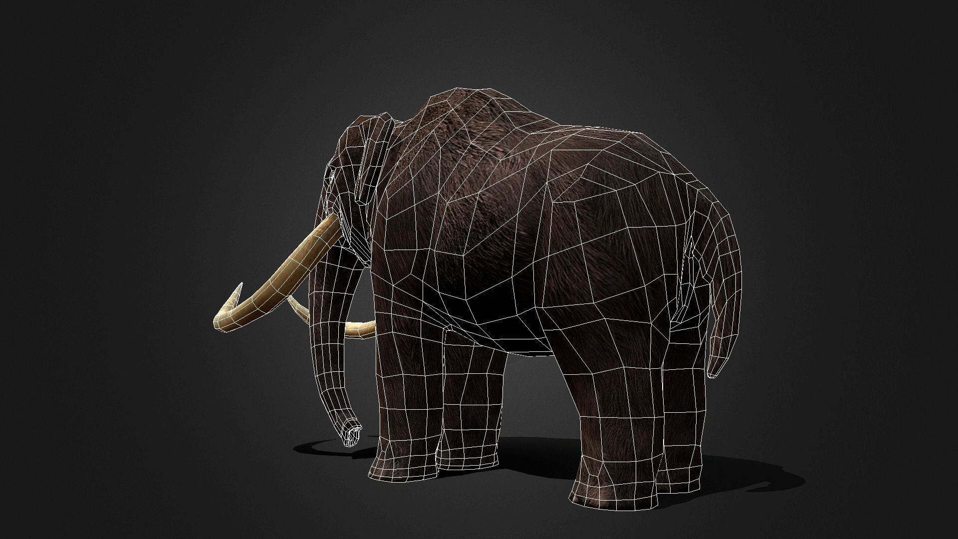Mammoth - Idle Animated Low-poly 3D model_19