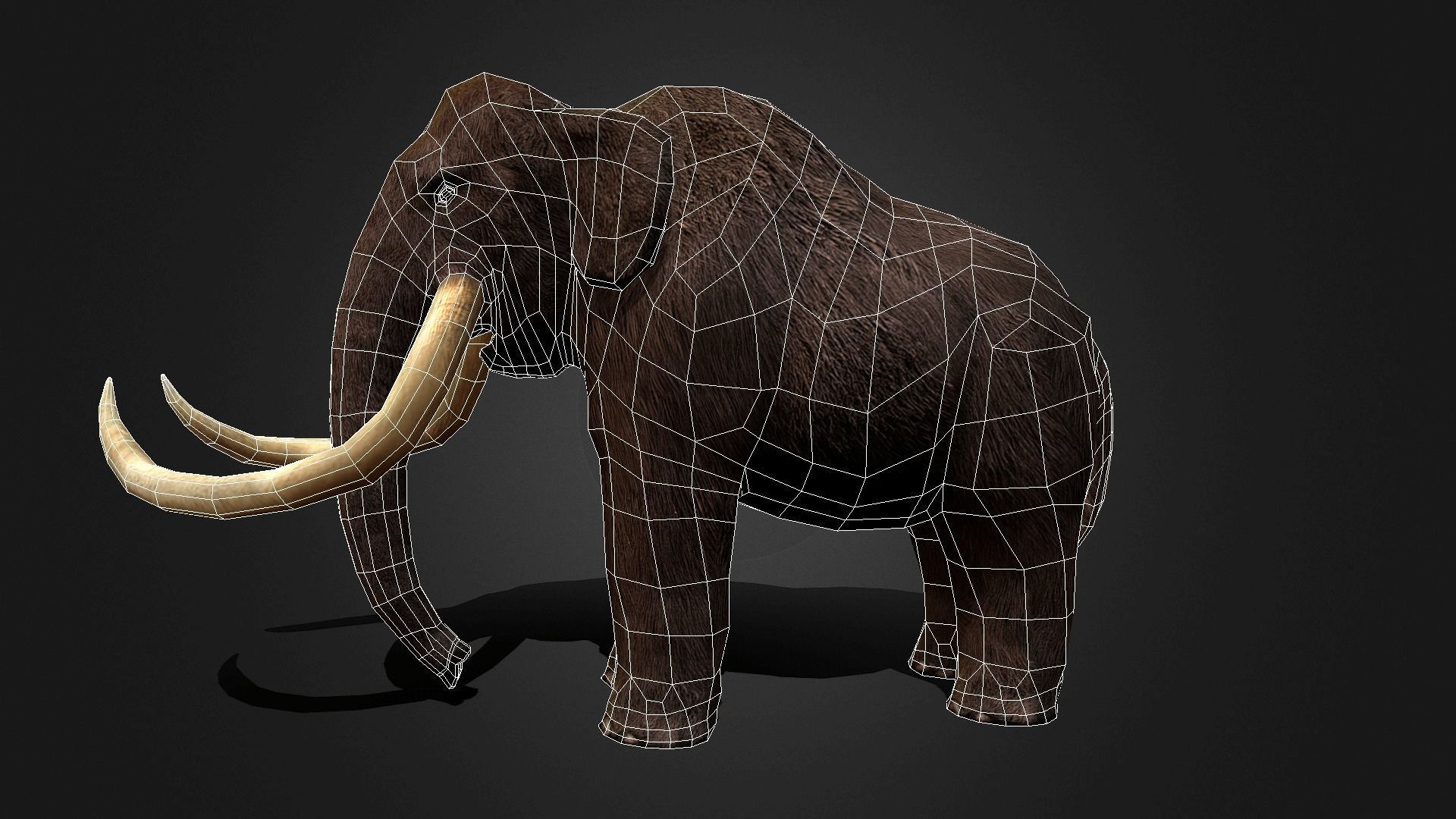 Mammoth - Idle Animated Low-poly 3D model_21