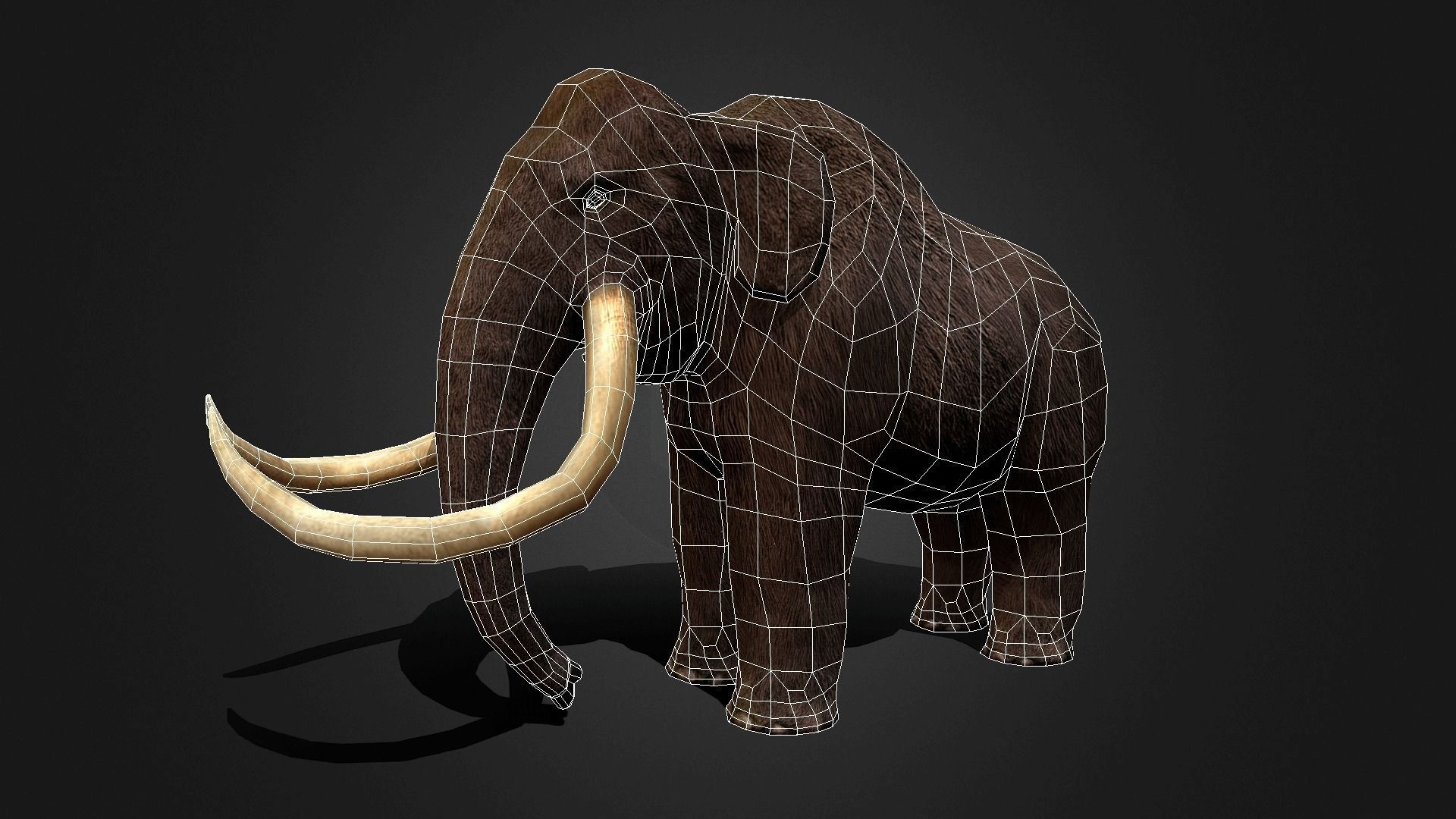 Mammoth - Idle Animated Low-poly 3D model_2