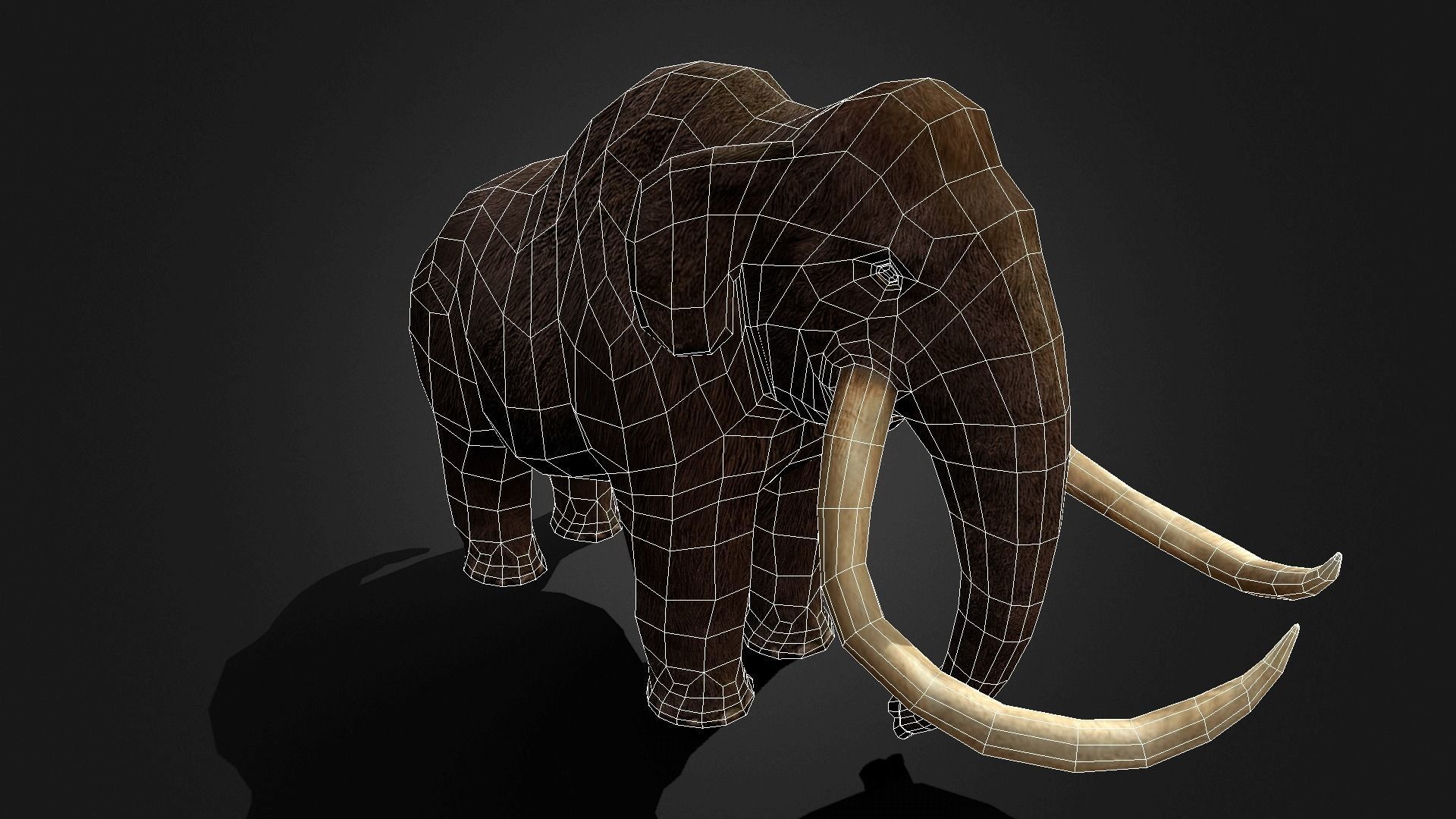 Mammoth - Idle Animated Low-poly 3D model_11