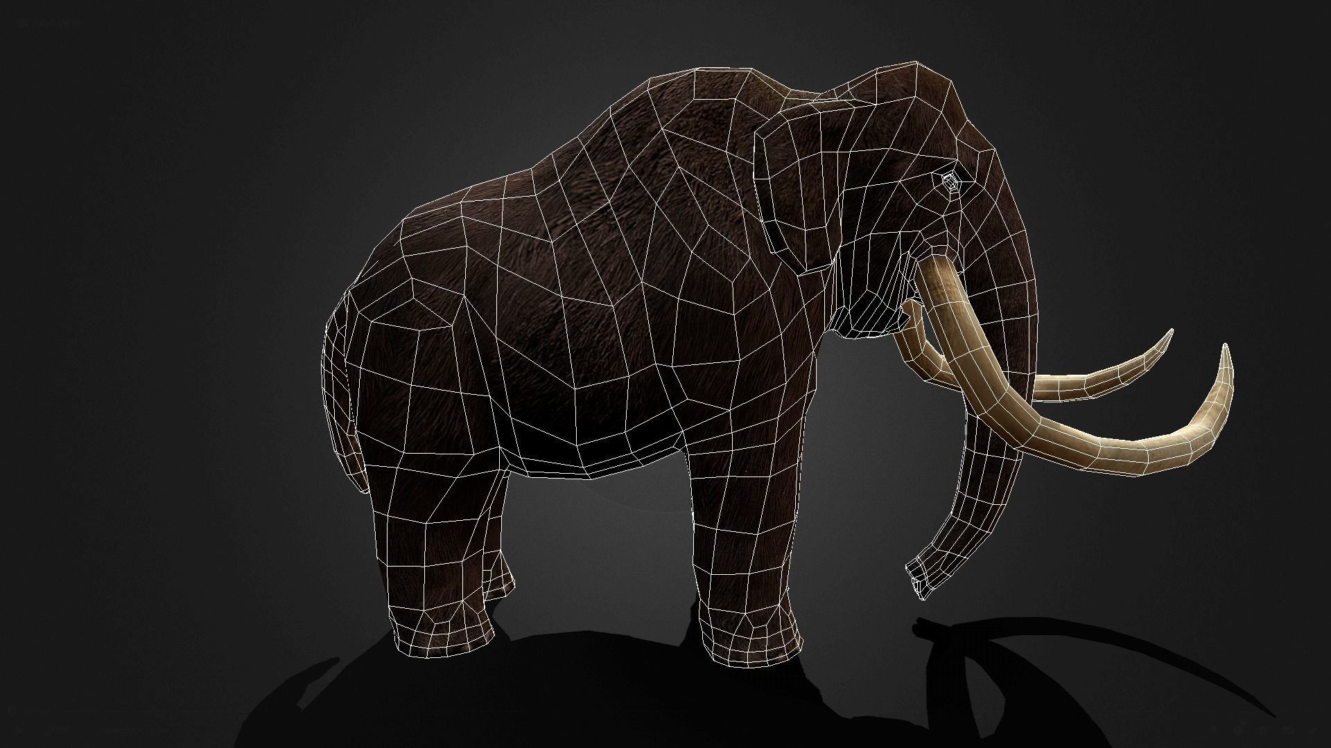 Mammoth - Idle Animated Low-poly 3D model_13