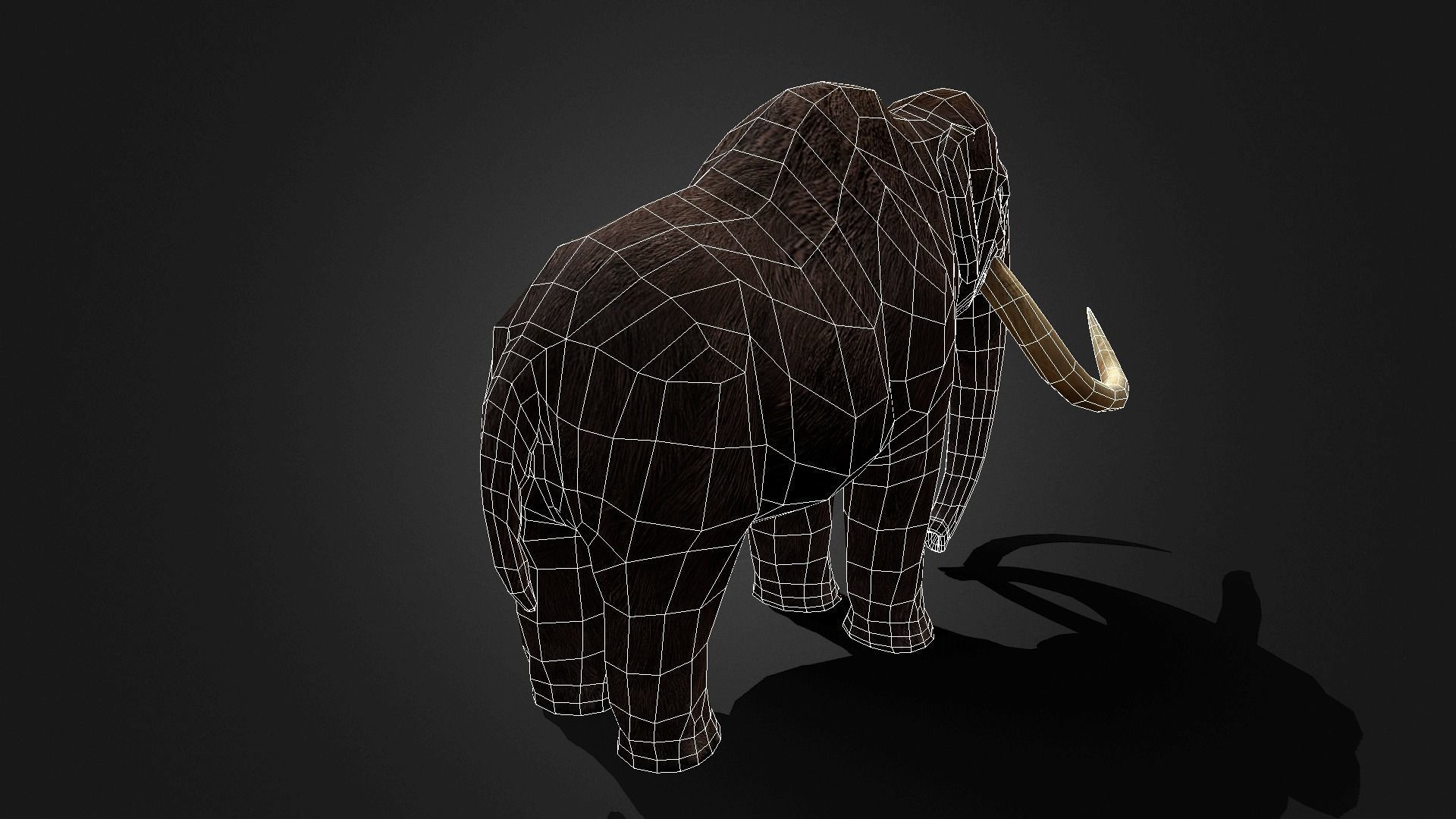 Mammoth - Idle Animated Low-poly 3D model_15