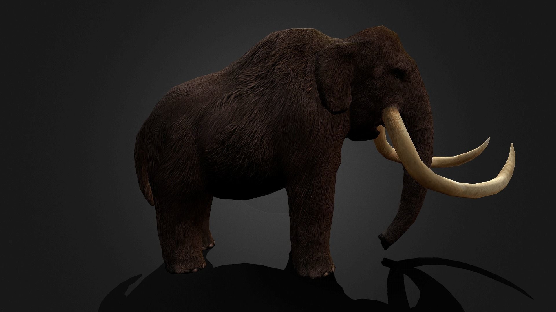 Mammoth - Idle Animated Low-poly 3D model_14