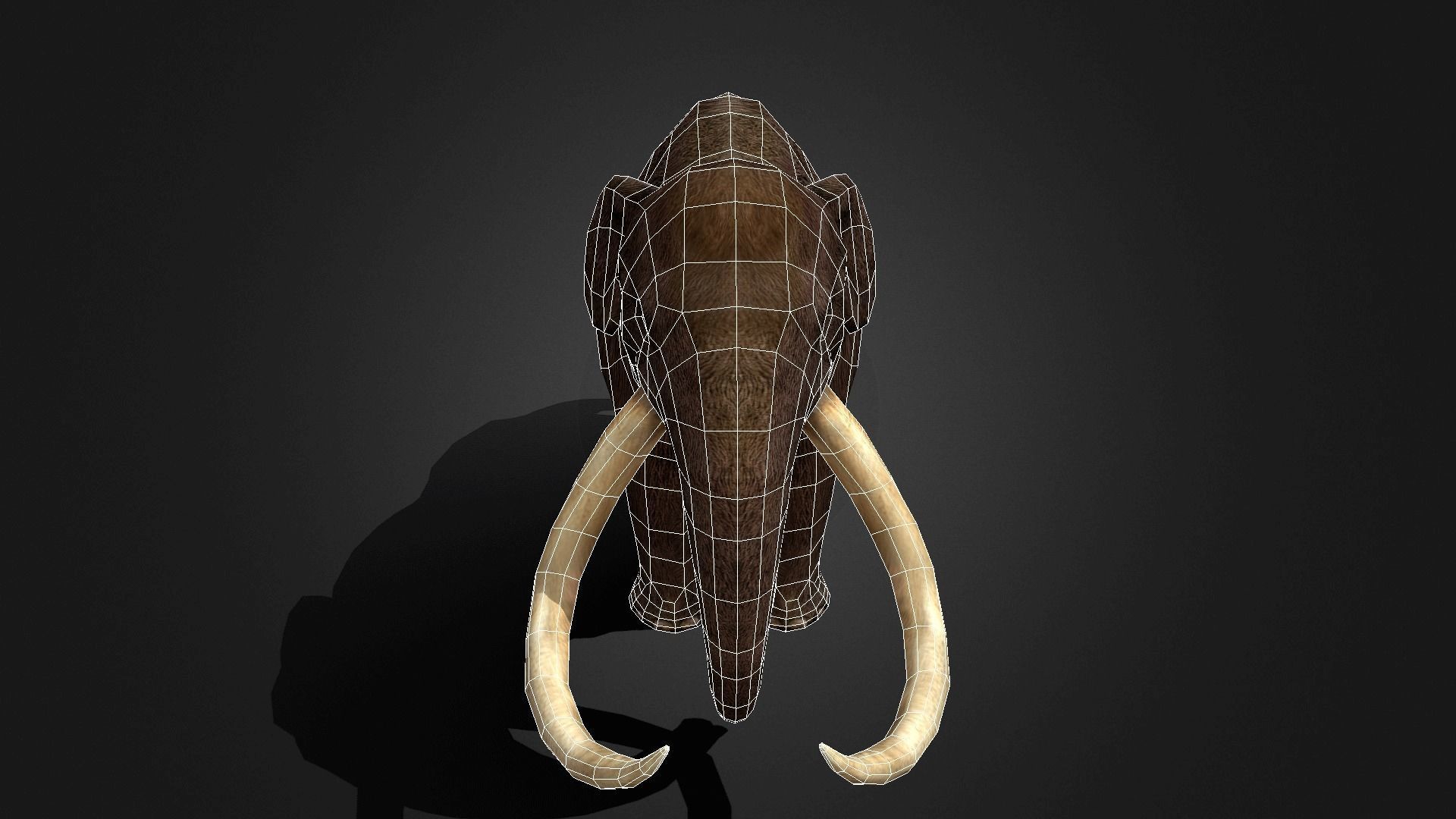 Mammoth - Idle Animated Low-poly 3D model_5