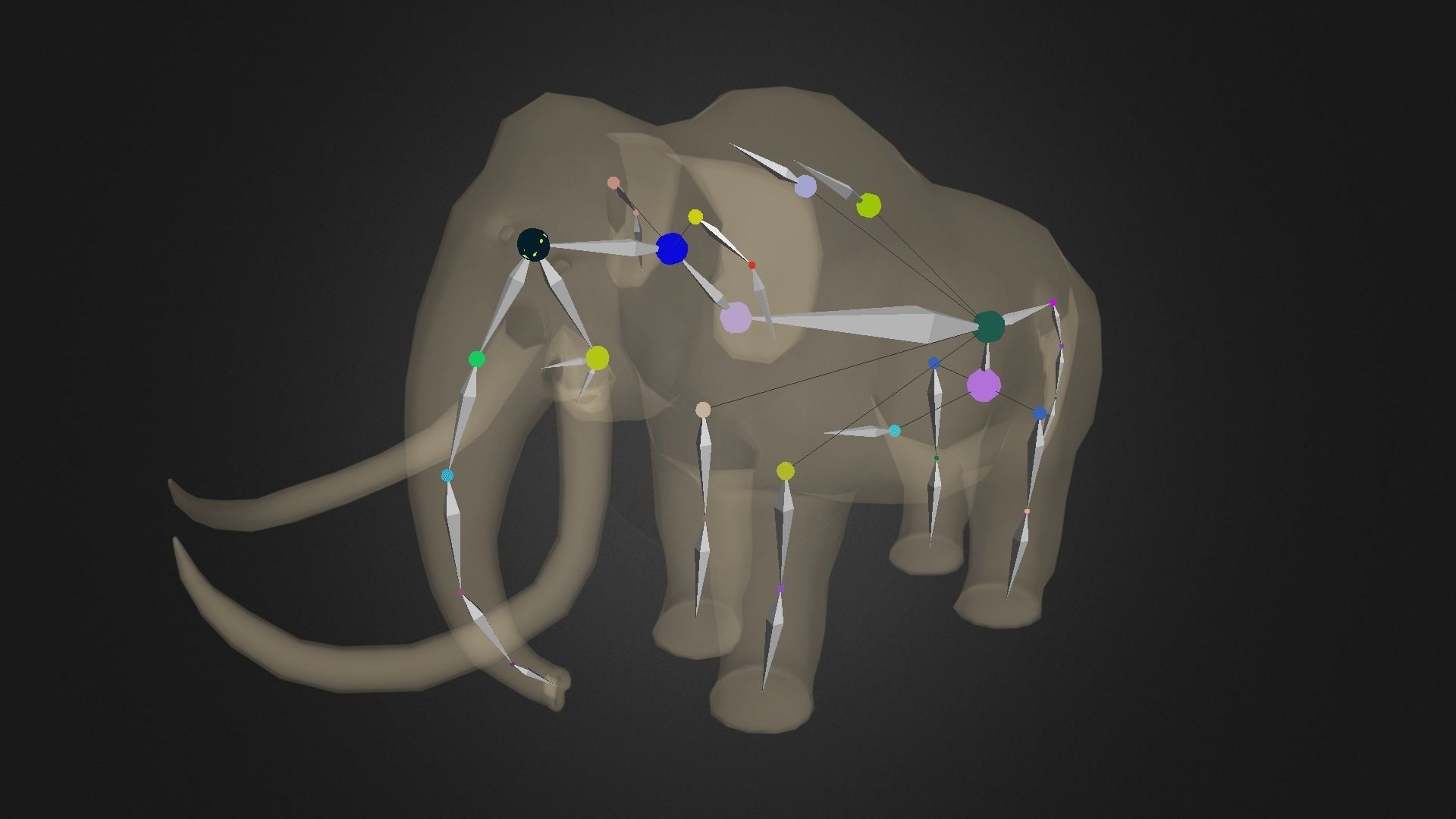 Mammoth - Idle Animated Low-poly 3D model_3