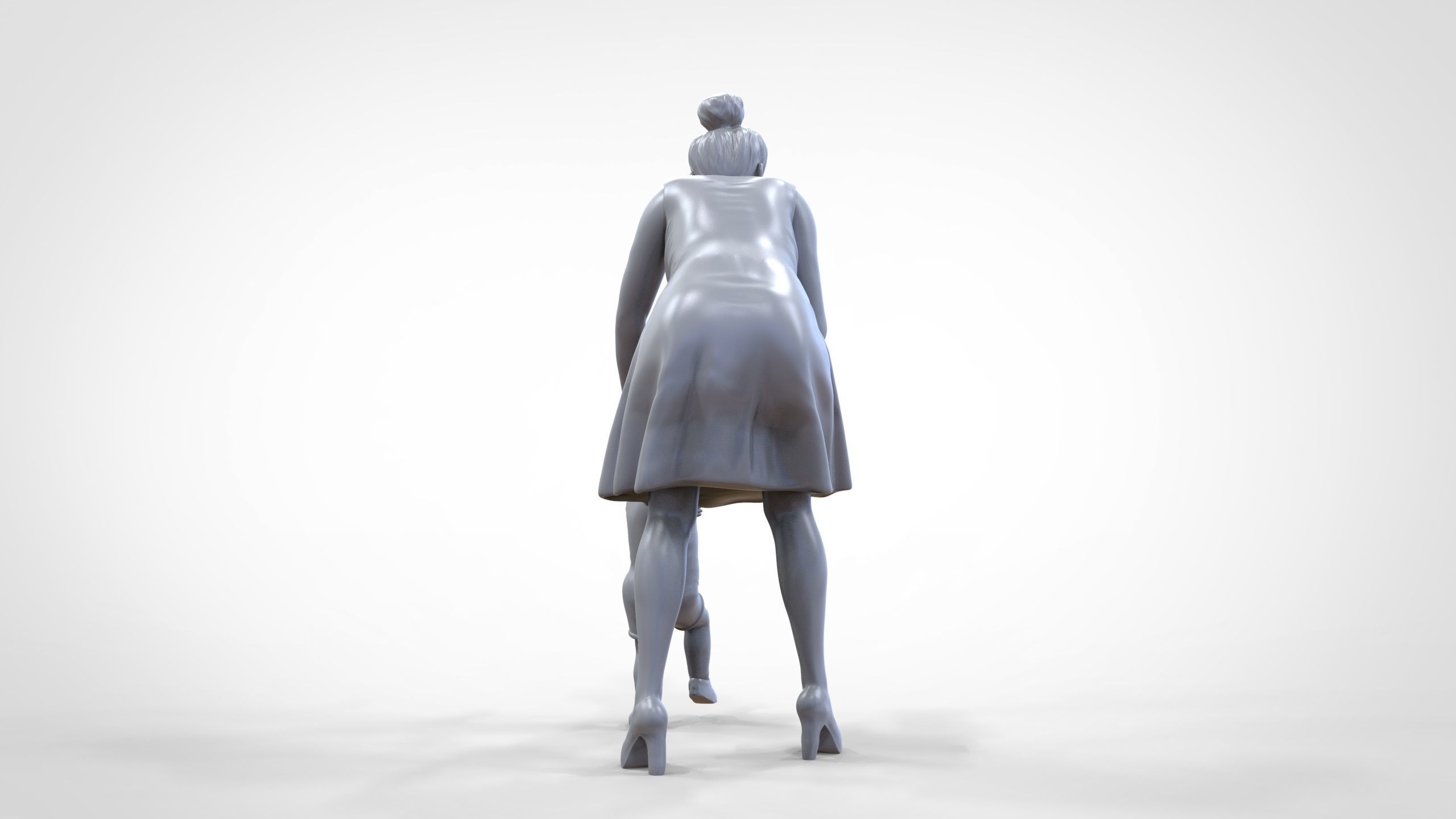 N1 A Woman takes Care of a Child Miniature 3D print model_26