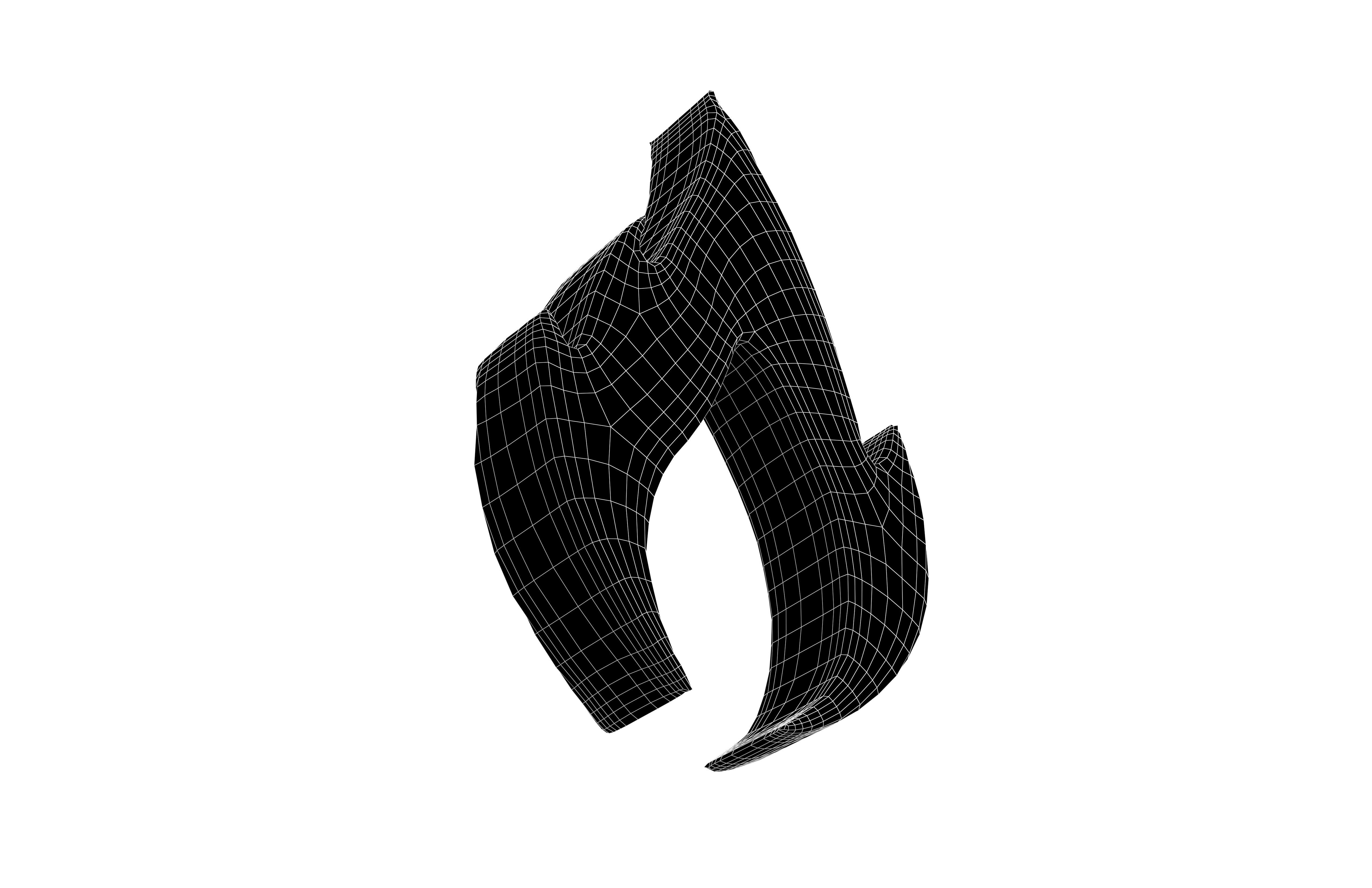 Fire Symbol v10 010 Low-poly 3D model_7