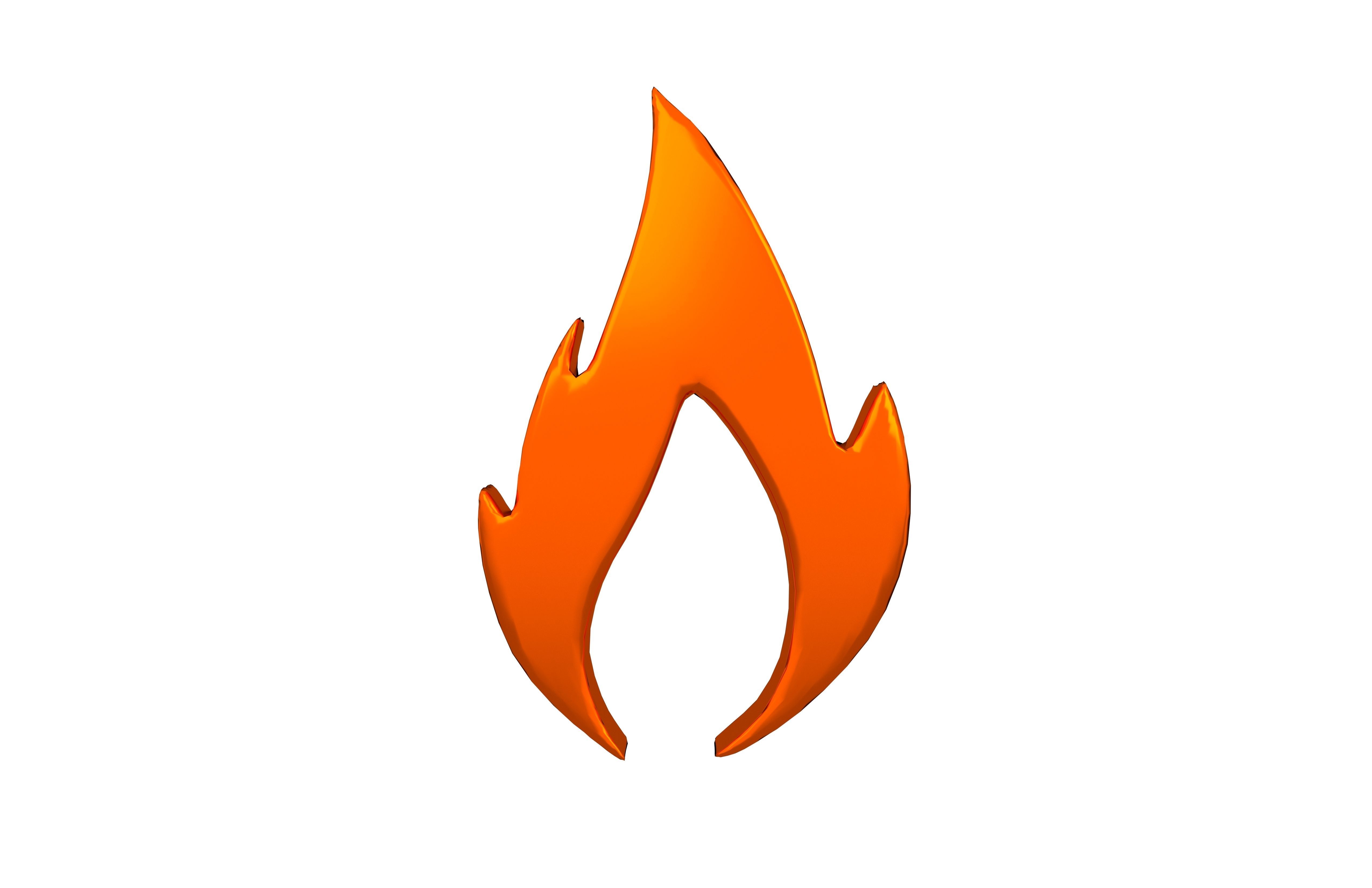 Fire Symbol v10 010 Low-poly 3D model_1