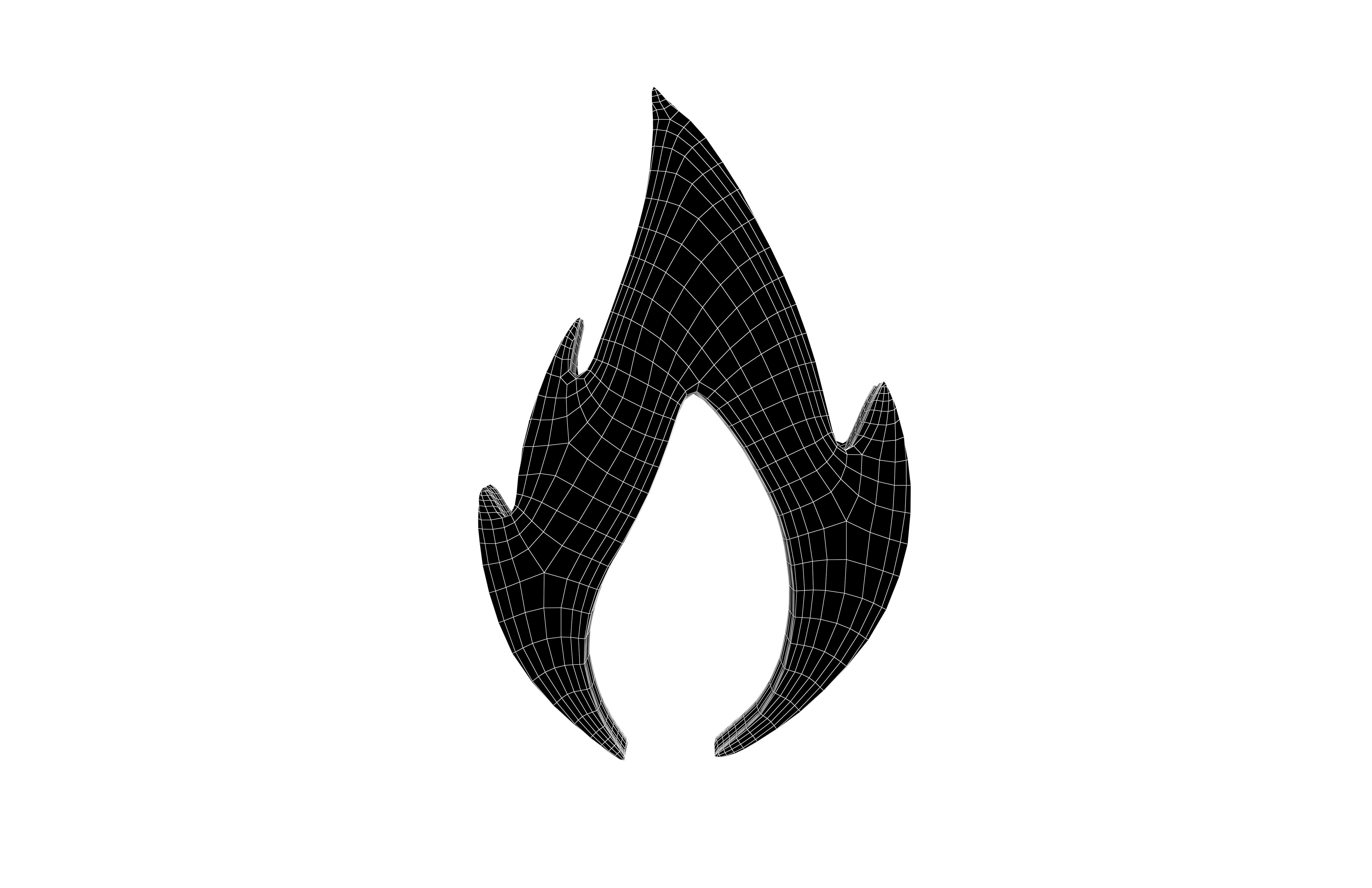 Fire Symbol v10 010 Low-poly 3D model_5