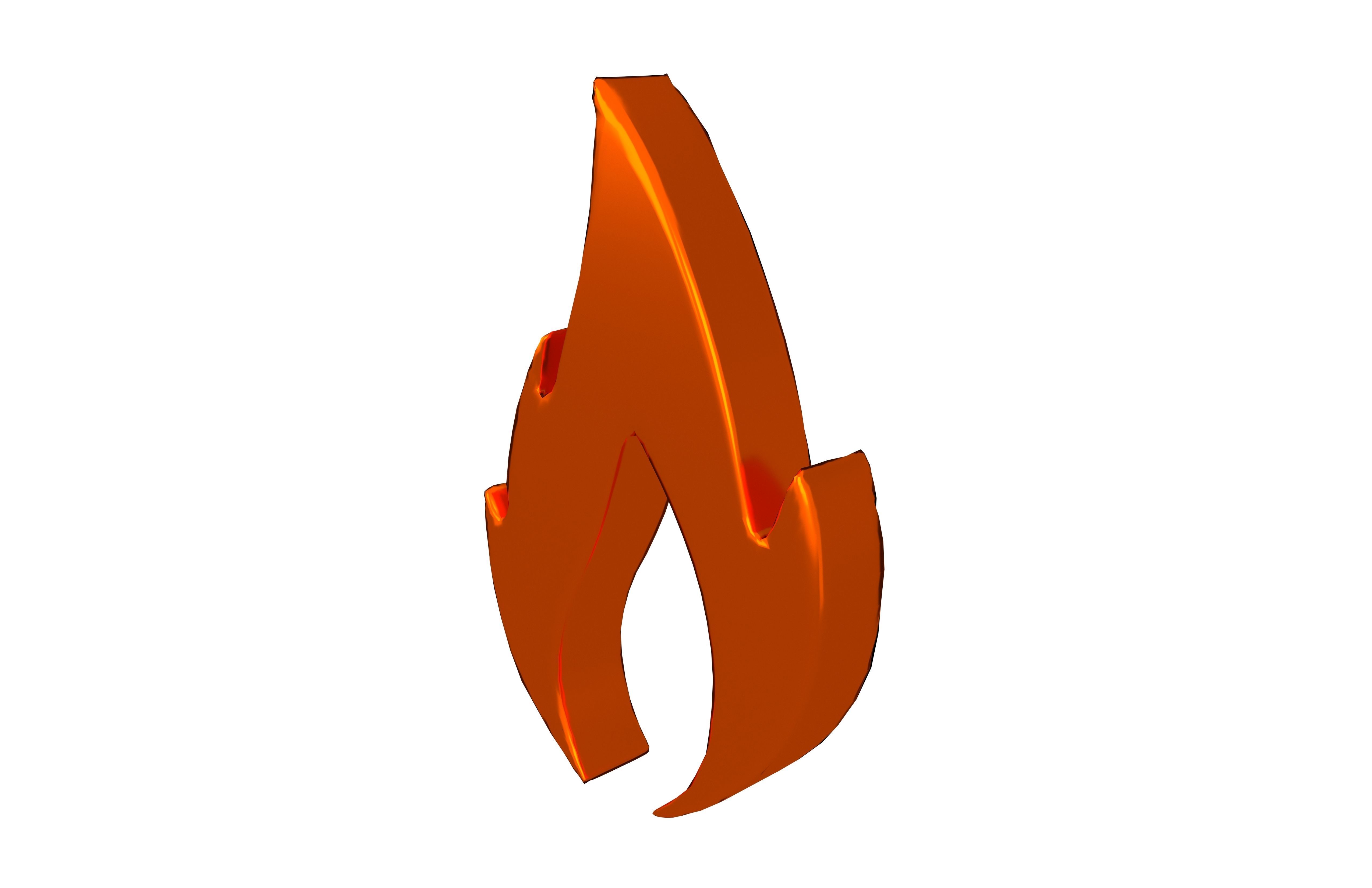 Fire Symbol v10 010 Low-poly 3D model_2