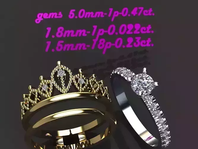 Ring crown transformer 3D print model