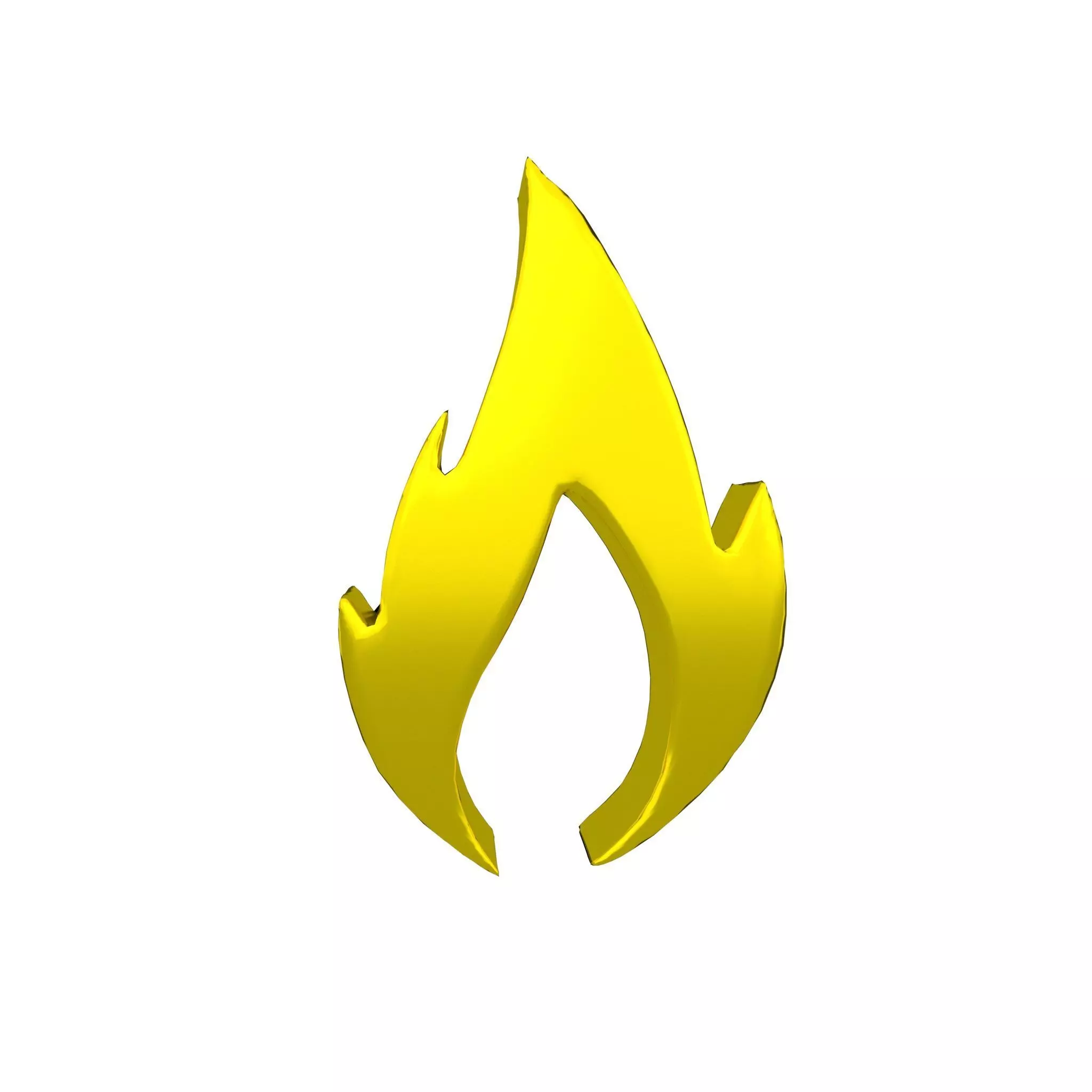 Fire Symbol v10 013 Low-poly 3D model_0