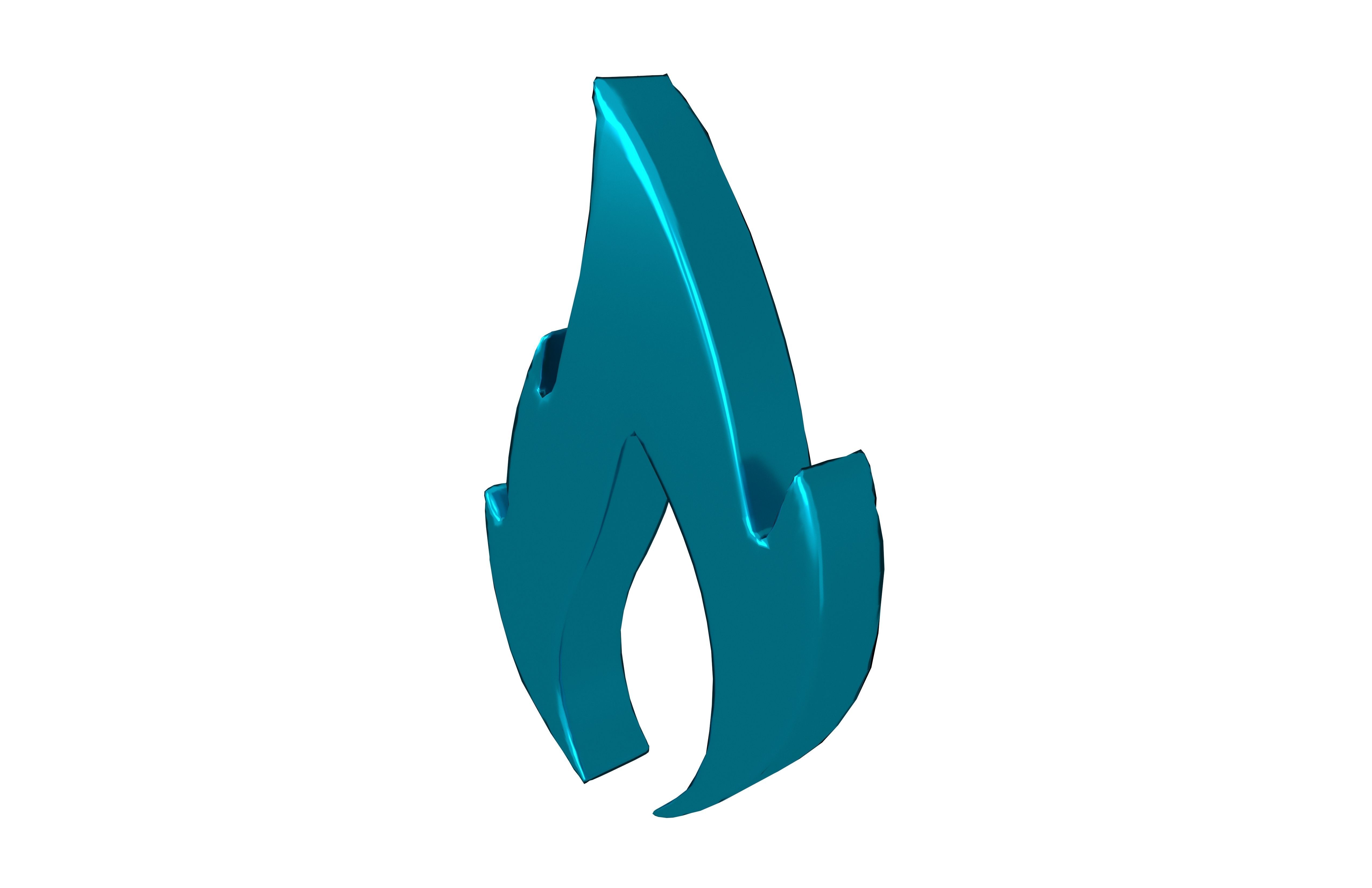 Fire Symbol v10 014 Low-poly 3D model_2