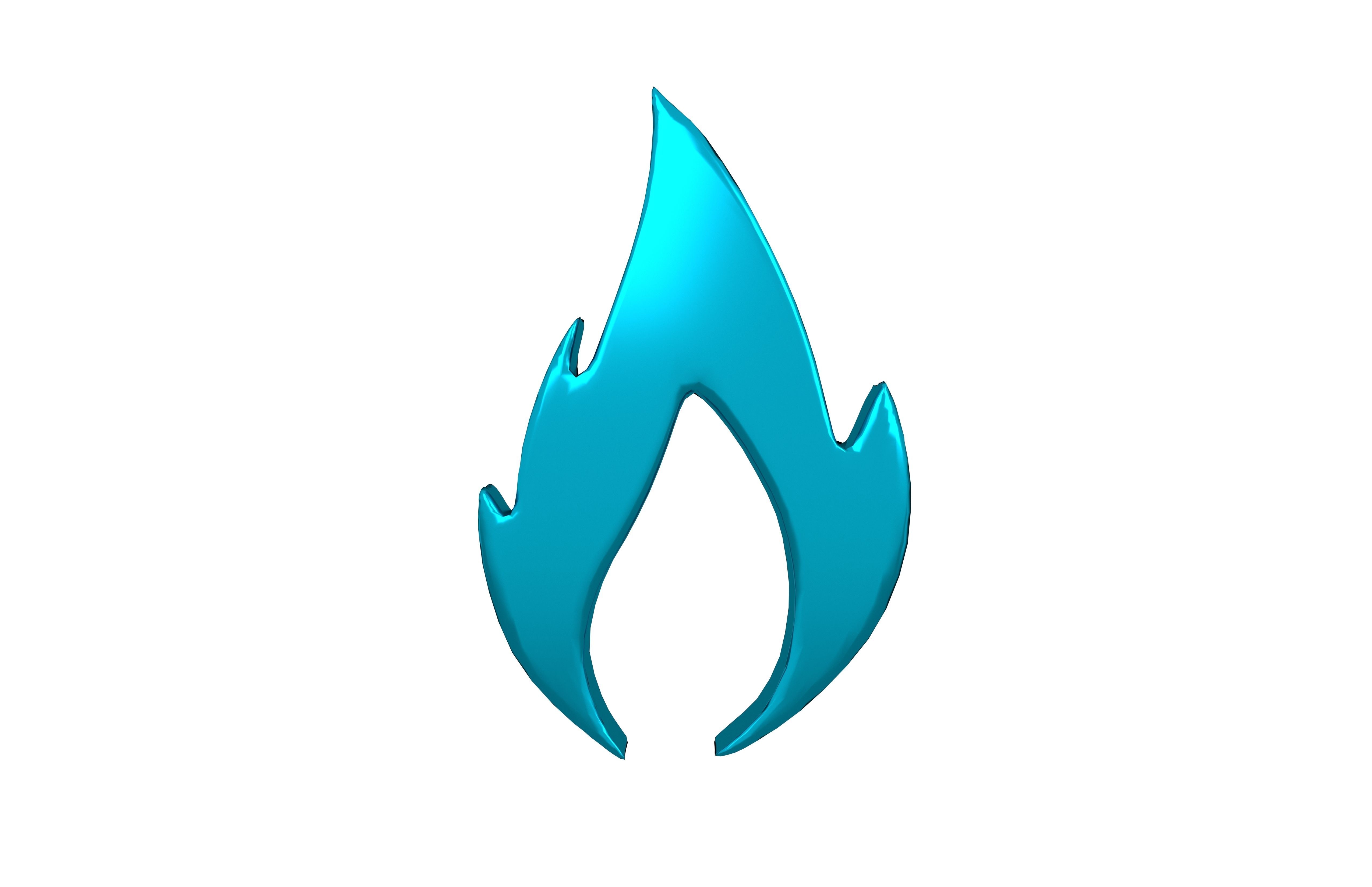 Fire Symbol v10 014 Low-poly 3D model_1