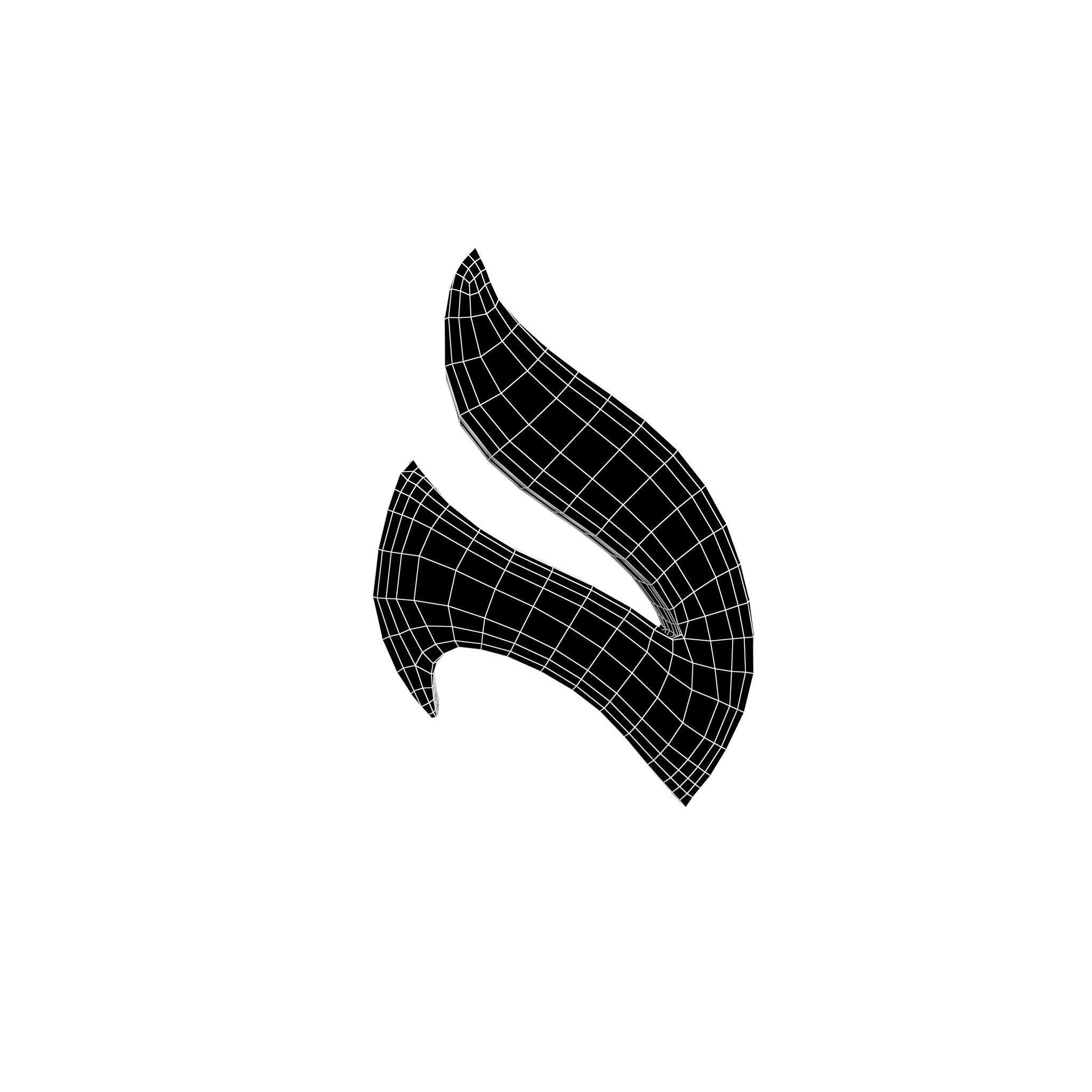 Fire Symbol v11 002 Low-poly 3D model_4