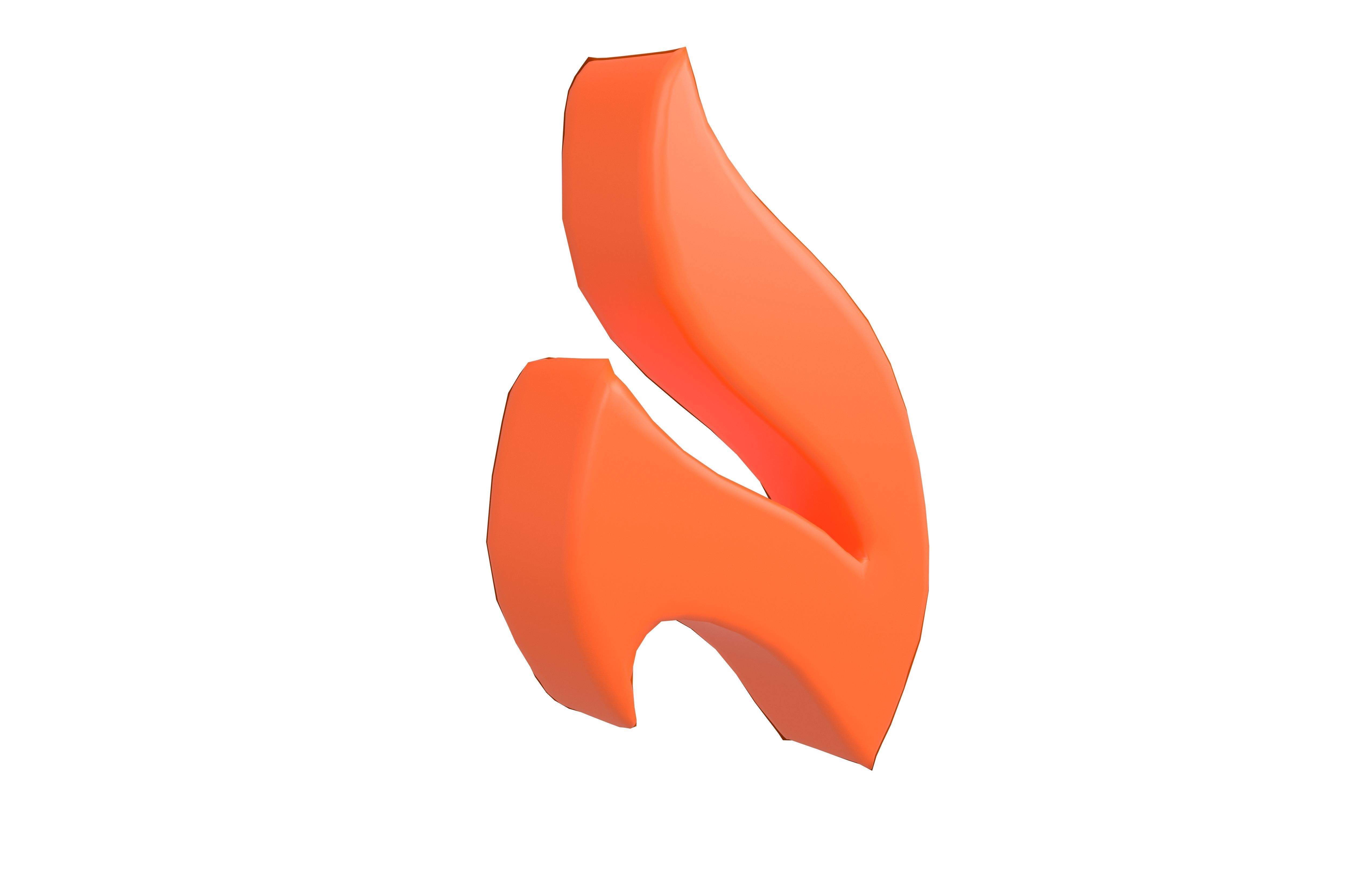 Fire Symbol v11 003 Low-poly 3D model_3