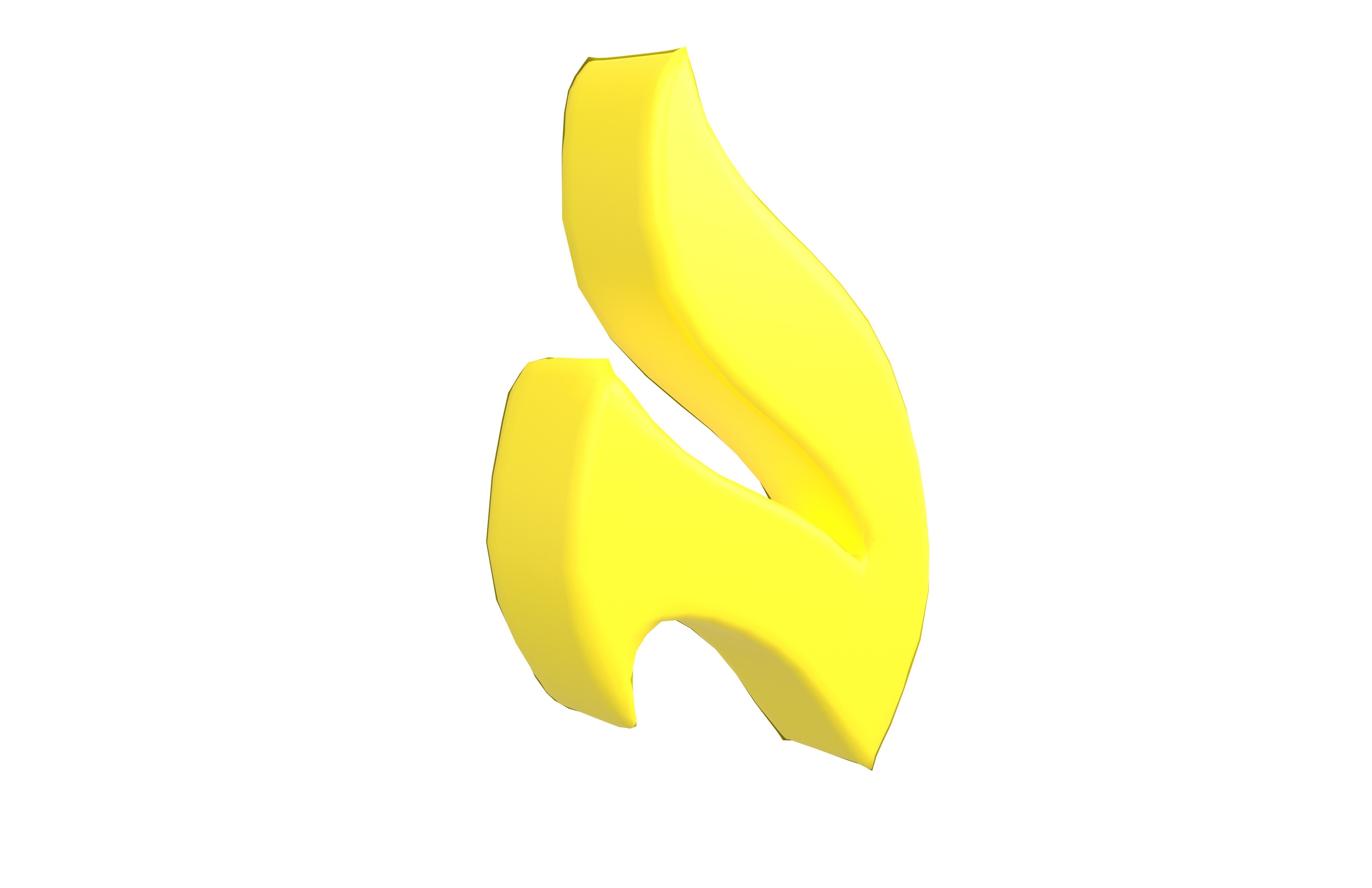 Fire Symbol v11 006 Low-poly 3D model_3