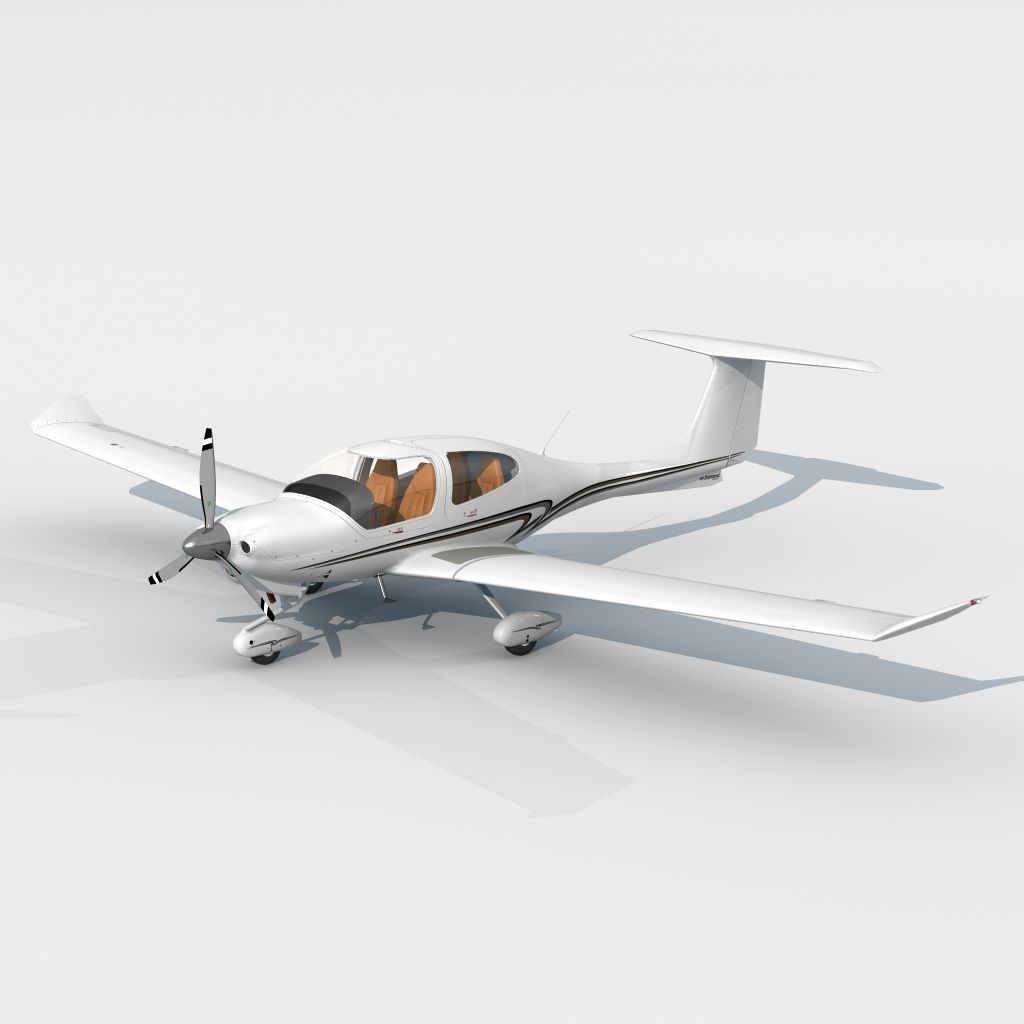 Diamond DA 40 3D model_1