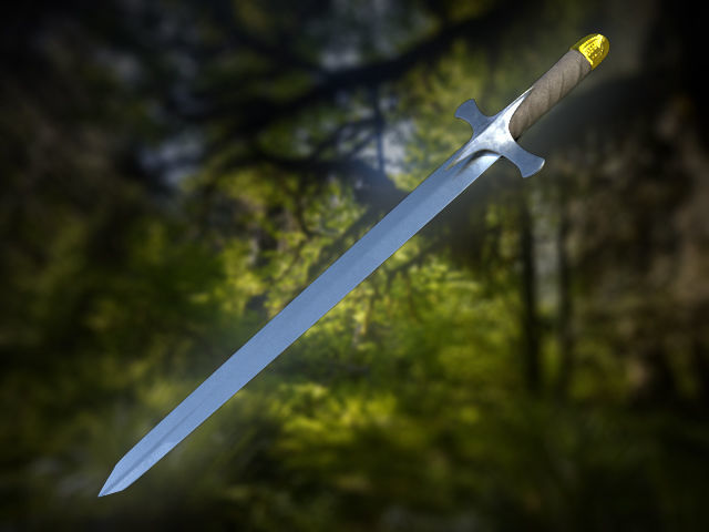 Sword of prophet Mohammad Low-poly 3D model_1