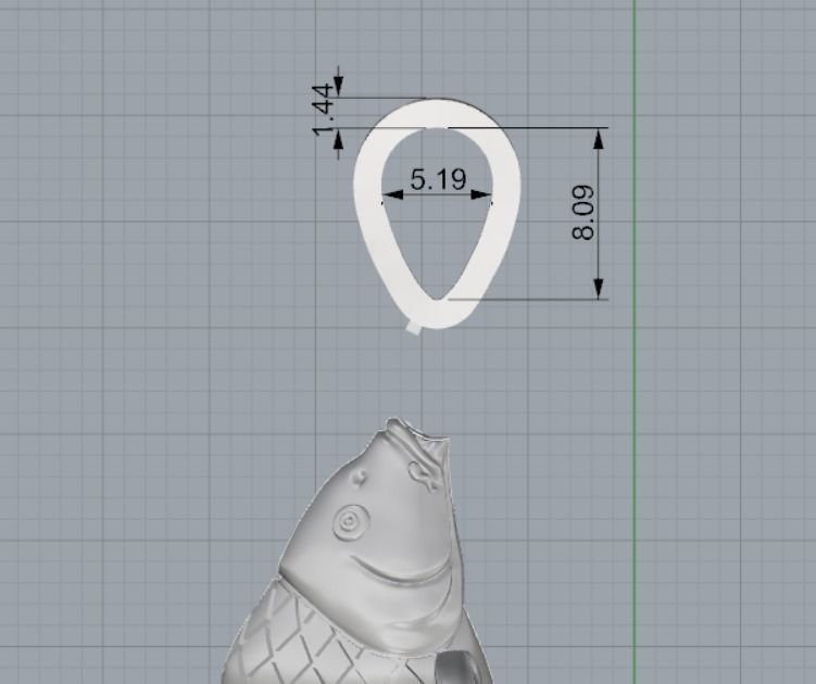 Fish pendant  carp caught 3D print model_6
