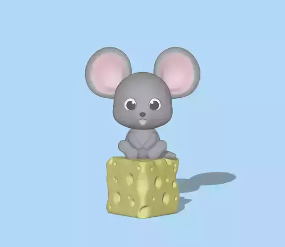 A cute Mouse and Cheese to decorate and play