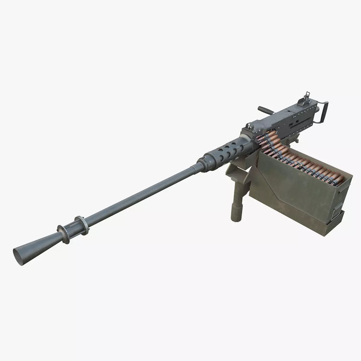 M2HB Browning 3D model_0