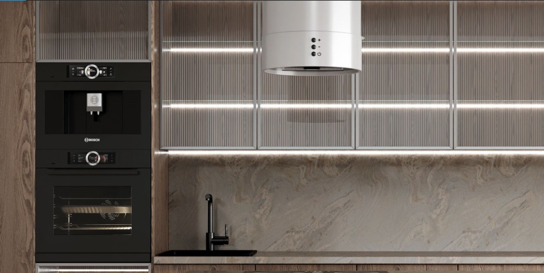 kitchen modern design Low-poly 3D model_4