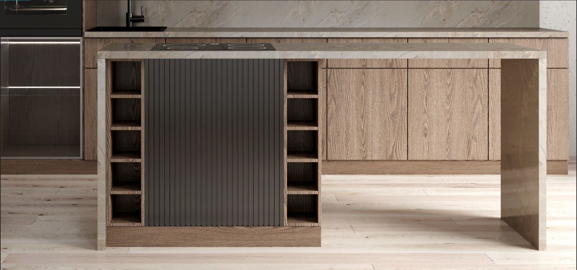 kitchen modern design Low-poly 3D model_3