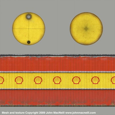 55 Gallon Drum Collection  high poly 3D model_8