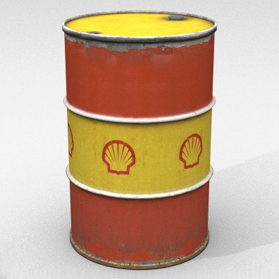 55 Gallon Drum Collection  high poly 3D model_7
