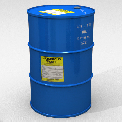 55 Gallon Drum Collection  high poly 3D model_2