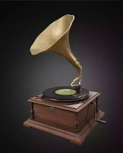 Gramophone or phonograph and platter record