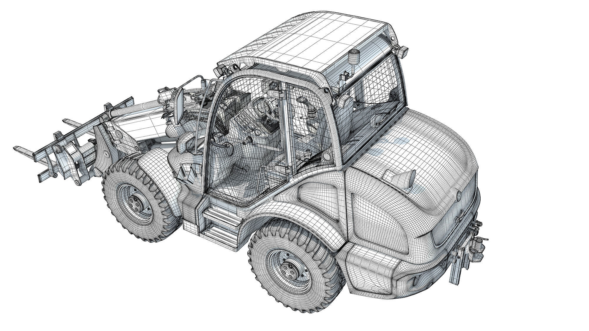 3D Wheel Loader 3D model_16