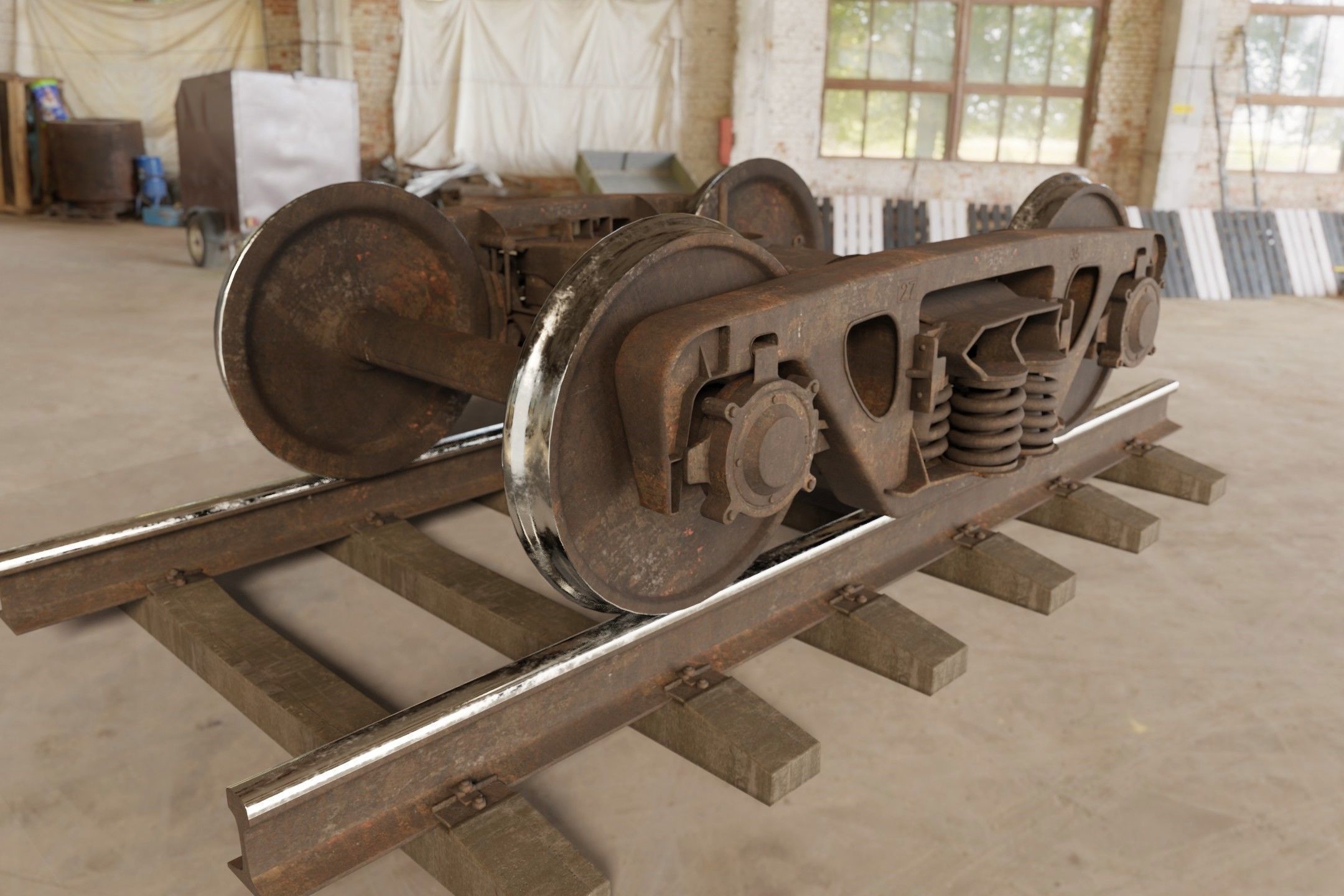 Freight Bogie 3D model_10