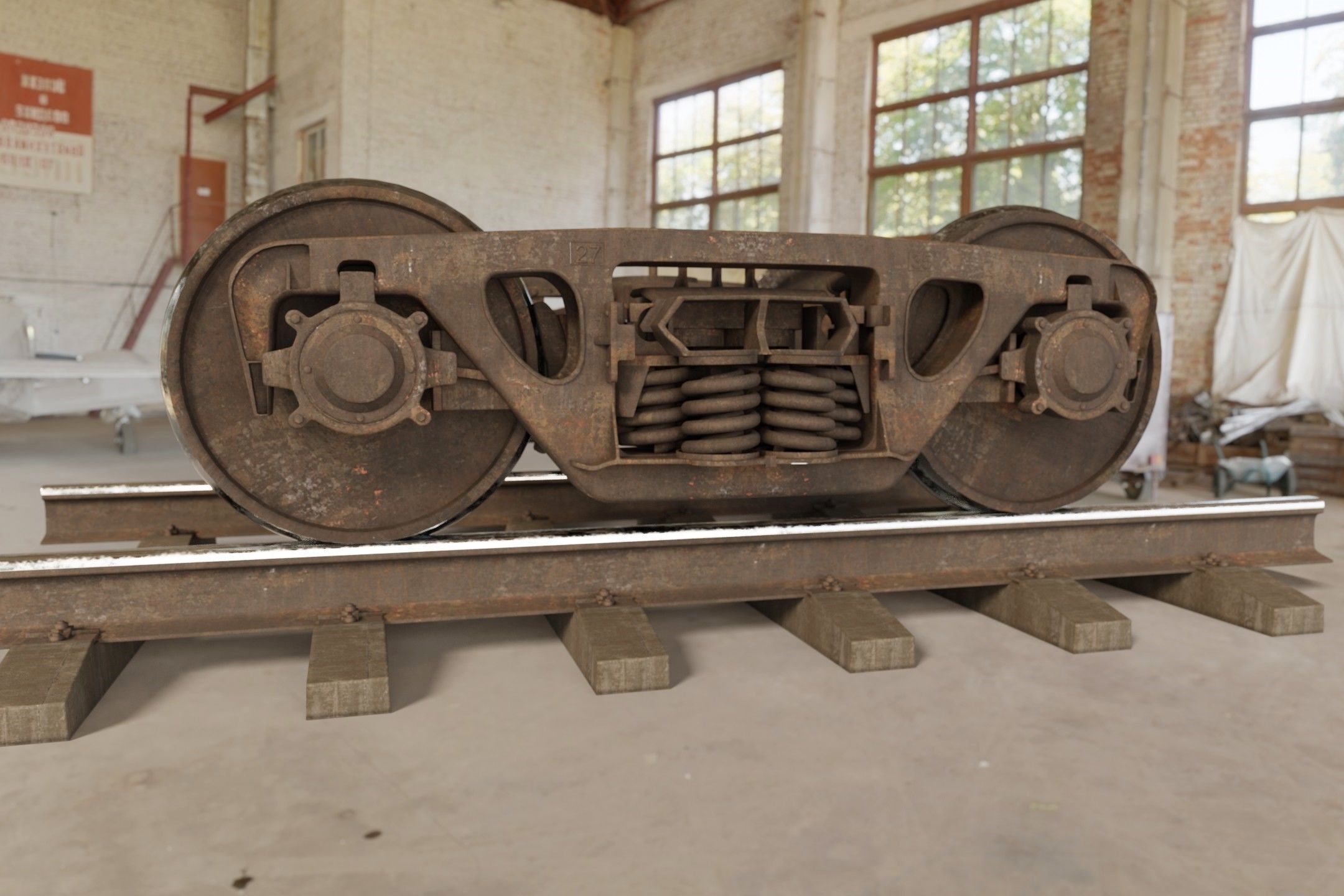 Freight Bogie 3D model_7
